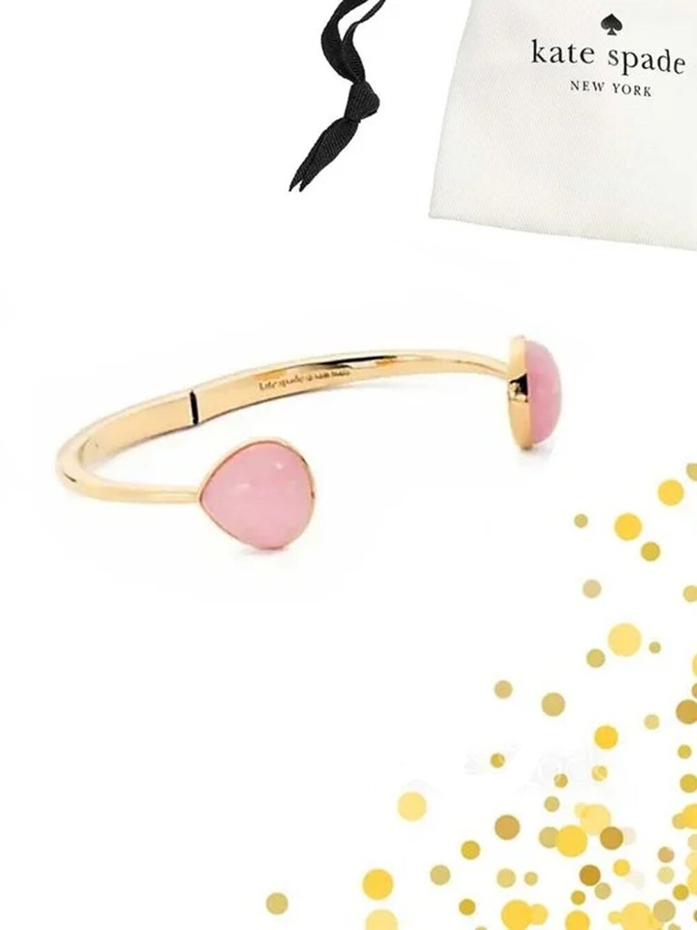 kate spade Pink Pearl Hinged Cuff Bracelet